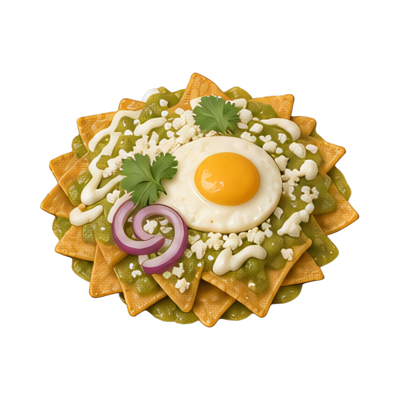 colorful chilaquiles plate