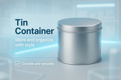 Modern Tin Container Mockup for Storage Solutions