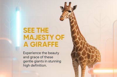 Stunning Giraffe Visual Display for Wildlife Promotion