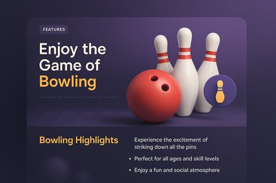 Engaging Bowling Landing Page Design Concept