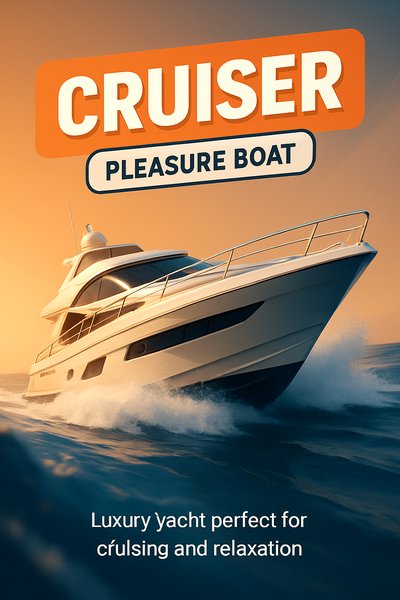Luxury Yacht Cruiser Pleasure Boat for Relaxation