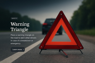 Stylish Warning Triangle for Road Safety Awareness