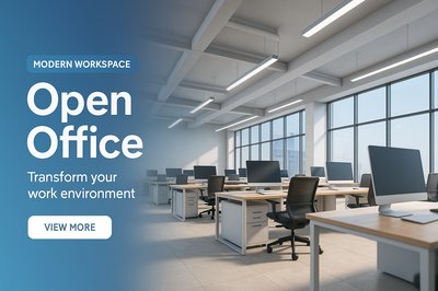 Modern Workspace Design for Open Office Interiors