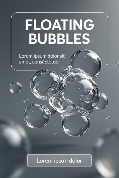 Floating Bubbles Illustration with Modern Design