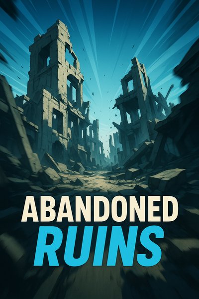 Dynamic Visual of Abandoned Ruins with Engaging Typography