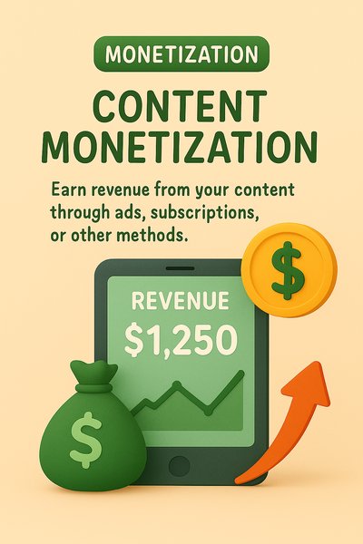 Creative Illustration on Content Monetization Strategies