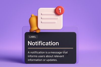 3D Notification Design with Integrated Elements