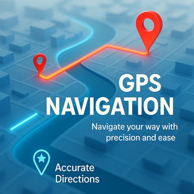Minimalist 3D City Map with GPS Navigation and Destination Pins