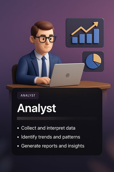 Stylish Web Design Featuring an Analyst at Work