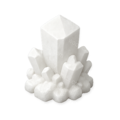 3D Isometric Icon of Saltpeter Mineral in White