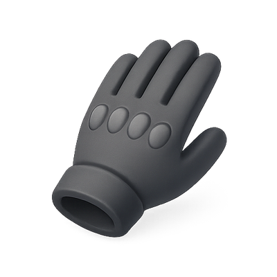 Stylized Gray Cartoon Hand Emoji