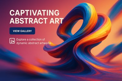 Vibrant Abstract Art Showcase Featuring Colorful Swirls