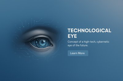 Technological Eye of the Future - Futuristic Concept Illustration