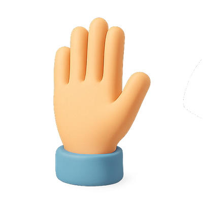 3D Stylized Hand Icon for Interactive Design
