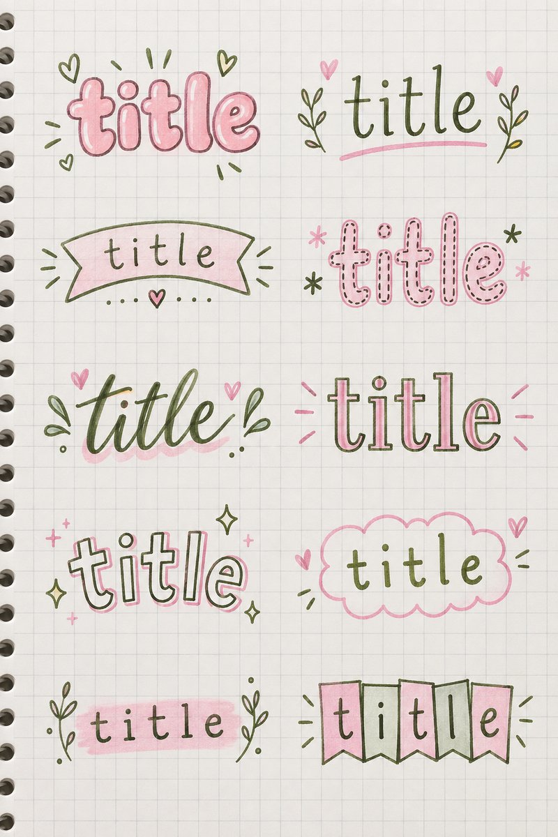 hand-lettered title designs