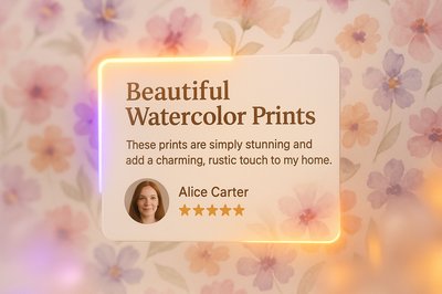 Charming Watercolor Flower Pattern with Neon Accents