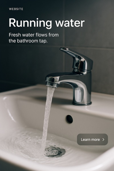 Stylish Bathroom Water Faucet with Running Water