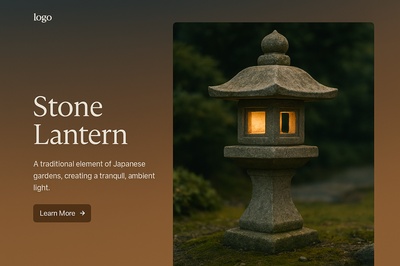 Elegant Stone Lantern in Japanese Garden Setting