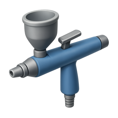 Detailed 3D Airbrush Icon with Isometric View