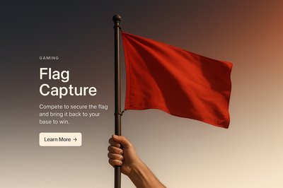 Stylish Flag Capture Icon with Action Button