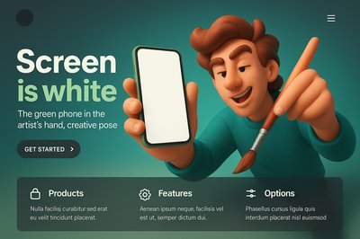 Dynamic Landing Page with 3D Illustration