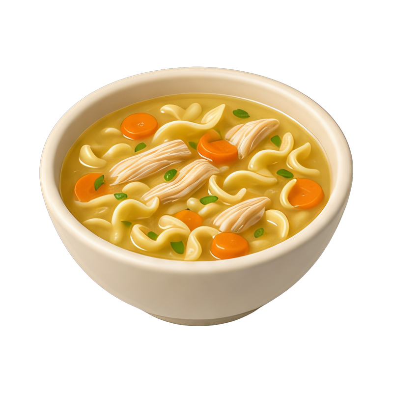 Comforting chicken noodle soup