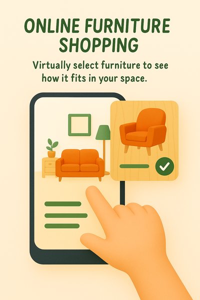 Illustration of Online Furniture Shopping Experience