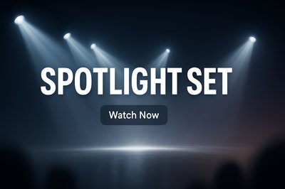 Dramatic Spotlight Set Graphic for Video Promotion