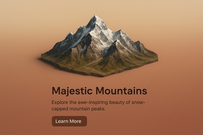 Stunning Snow-Capped Mountain Peaks in 3D