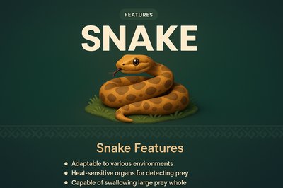 3D Illustration of a Snake Featuring Key Characteristics