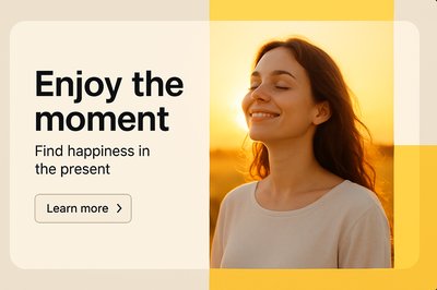 Serene Sunset Portrait of a Happy Woman