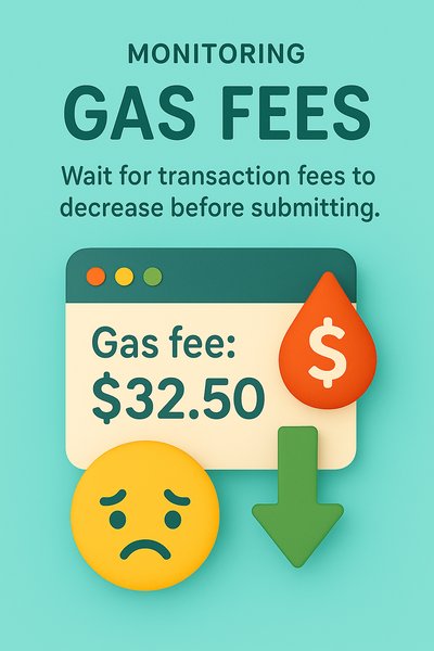 Informative Graphic on Gas Fees with Illustrative Elements