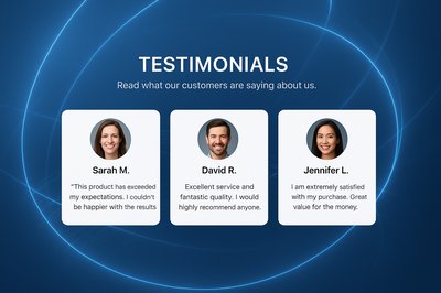 Customer Testimonials Section with Modern Design