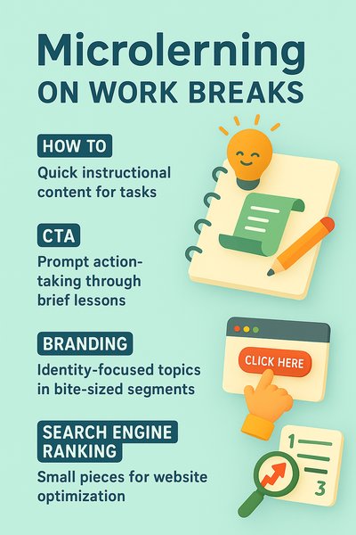 Informative Graphic on Microlearning Techniques for Work Breaks