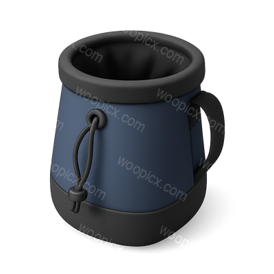 Stylish 3D Icon of a Modern Mug Design