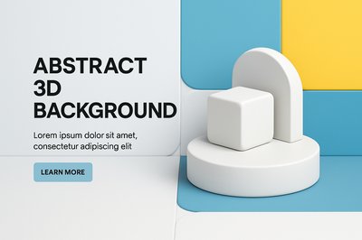 Modern Corporate Design with Abstract 3D Background