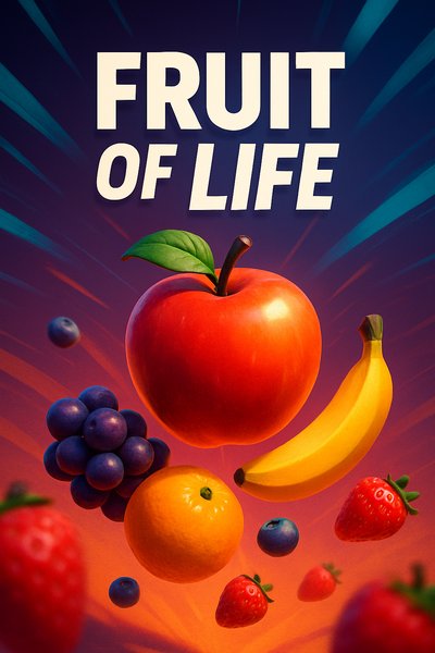Dynamic 3D Illustration of Colorful Fruits in Motion