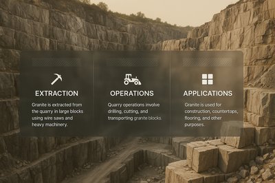 Stylish Granite Quarry Design for Web Page Layout