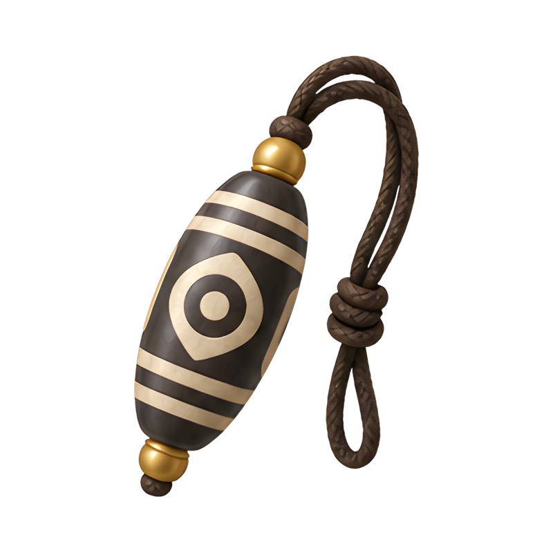Tibetan Dzi bead pendant