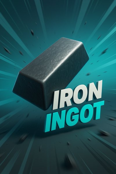 Dynamic Iron Ingot with Energetic Visual Effects