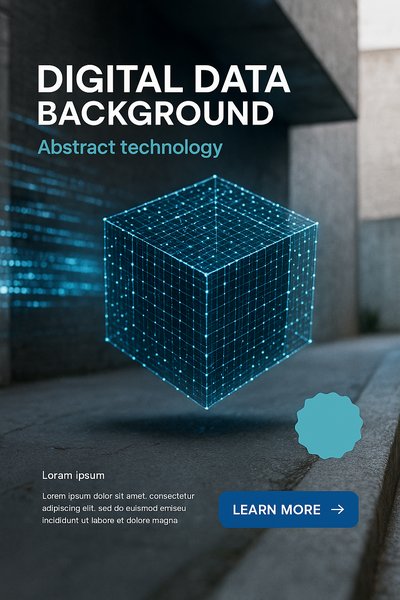 Abstract Digital Data Background for Technology and Education
