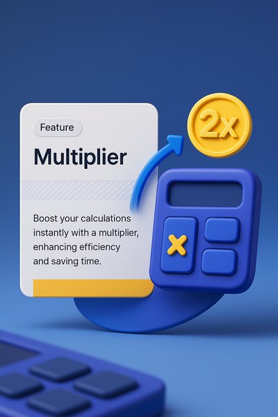 3D Web Design with Multiplier Feature Illustration