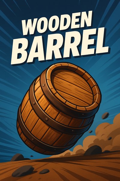 Dynamic Wooden Barrel in Action
