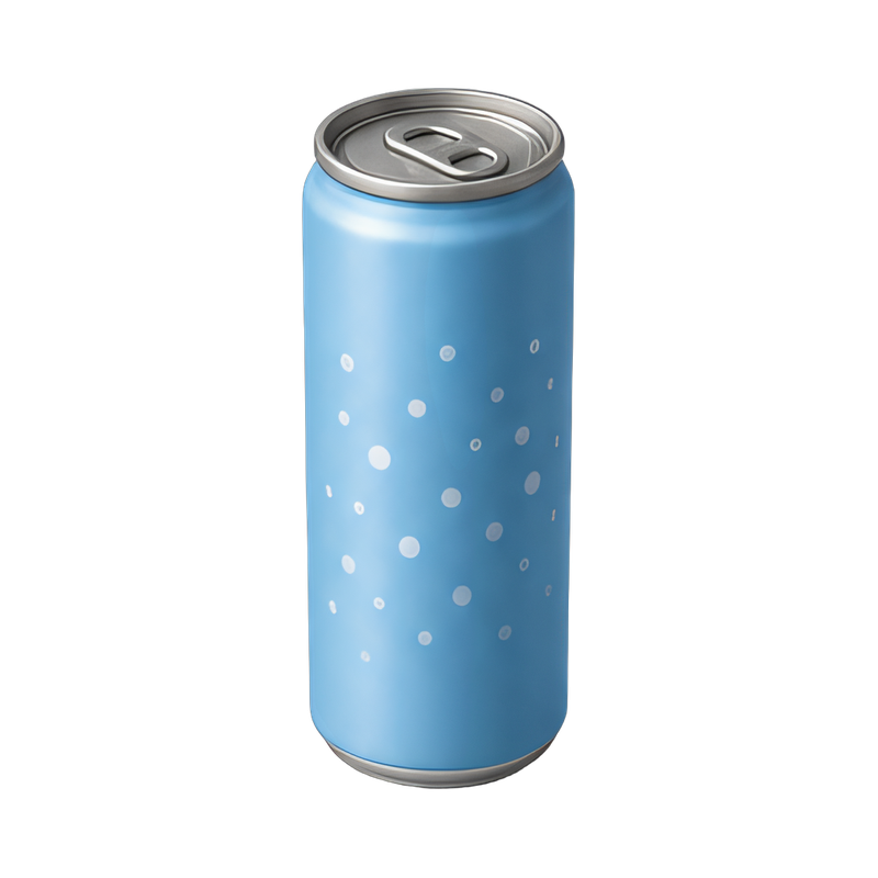 Slim sparkling water can
