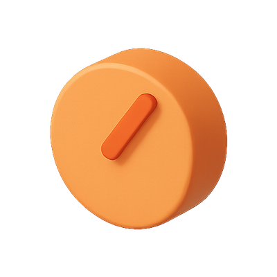 Modern Minimalist Orange Button Design