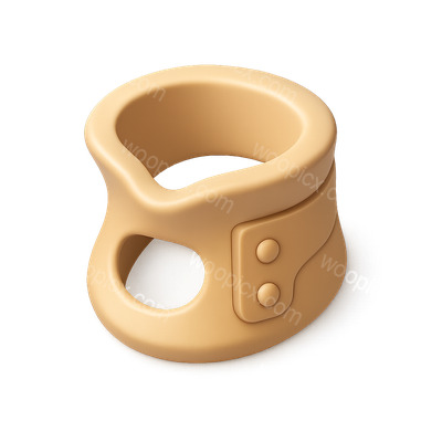 3D Neck Brace Icon Design with Volumetric Feel
