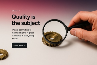 Stylish Web Page Design Focused on Quality and Realism