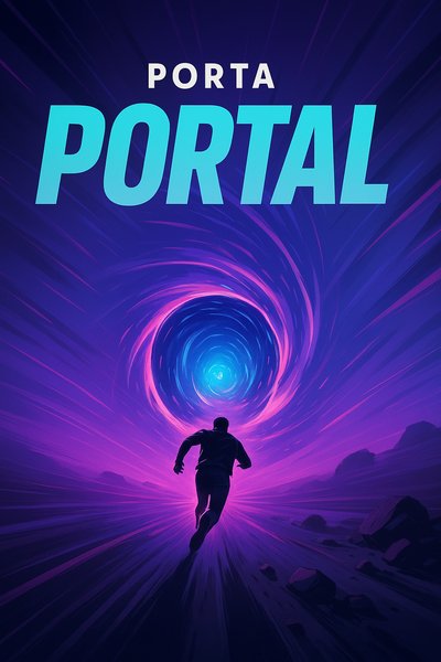 Dynamic Portal Illustration with Energetic Vibes