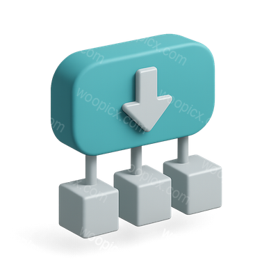 Stylish 3D Load Balancer Icon in Isometric View