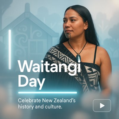 Cultural Celebration Graphic for Waitangi Day